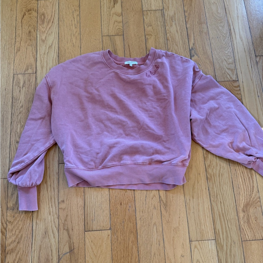 Z Supply Mauve 'Be Kind' Crewneck Small sweatshirt